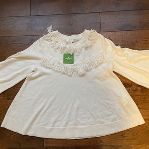 Kate Spade fringe pullover sweater